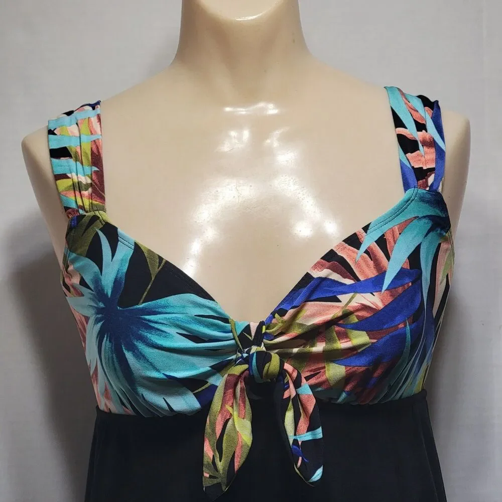 St John's Bay 1Pc Swimsuit Secretly Slender - Size 8 NWT